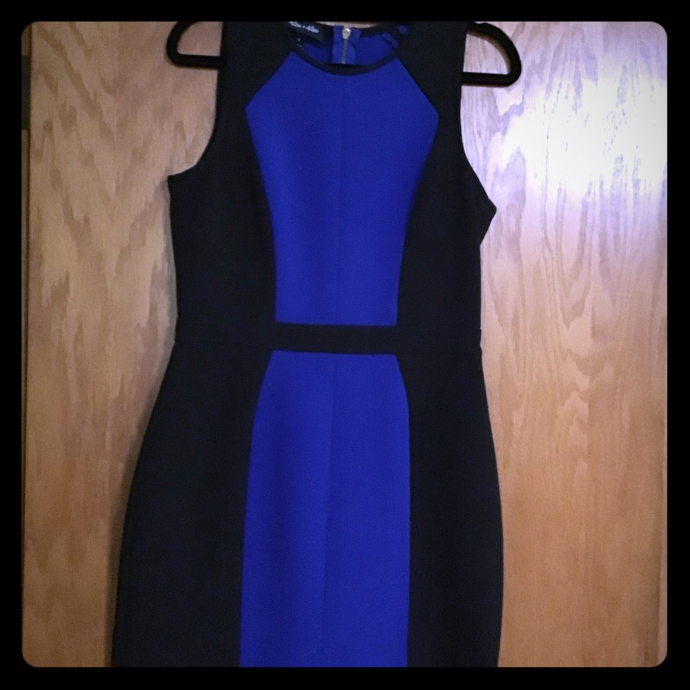 Alex + Alex Colorblock zip up mini dress Sz 4